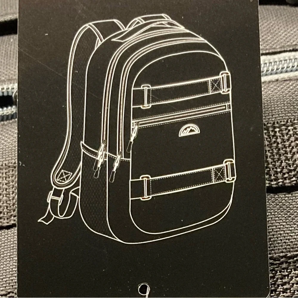 Deluxe Skater Backpack with side pockets Black New Boutique